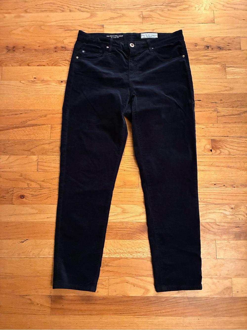 Adriano Goldschmied | Anthropologie The Stevie Ankle Blue Velvet Pants
